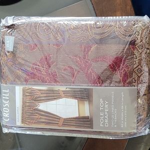 Croscill Galleria Red Pole Top Drapery 82-in. x 84-in.